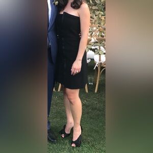 Maje Strapless Black Dress
